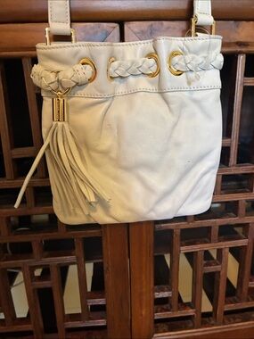 Michael Kors creamy white leather crossbody bad